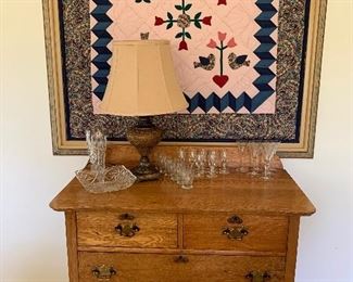 Oak Antique Chest $160.00
Framed Quilt SOLD