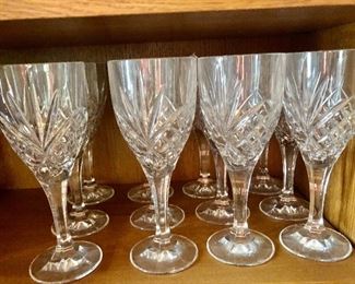 $120  Glassware set of 12.  3.25" diam, 8" H. 