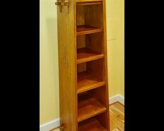 $950 Stickley Roycroft tiered mission  oak bookcase 63.5 inches high, base is 17" by 17 "