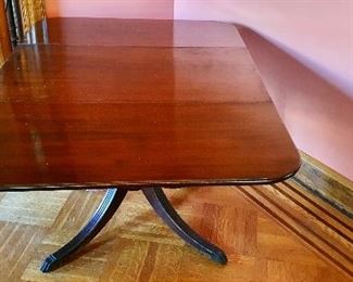 $250 Drop leaf table 58" Long by 40" W  by 29" H extended 