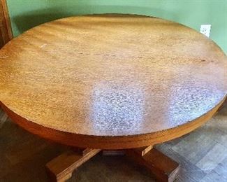 $450 Vintage pedestal table from Australia - 54" diameter, 28" high
