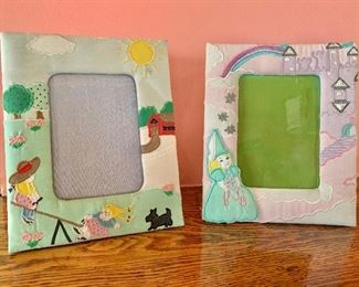 $20 Pair of children's picture frames.  Each 6.25" W x 8" H.  