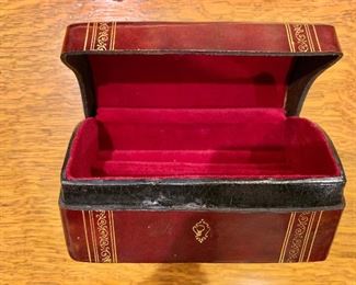 $40 Leather Florentine box open 