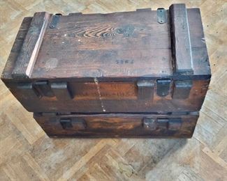 $75 Military French wooden ammo box 