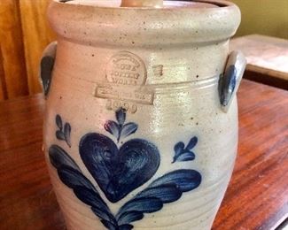 $50 Rowe Pottery Works Large jar with lid
