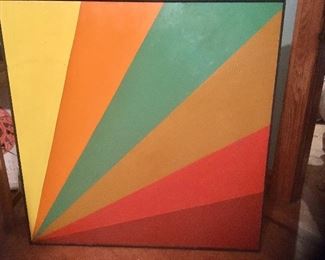 $65.00 Colorful painting 40.5 inches by 40.5 " 