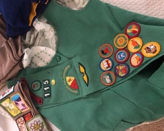 Girl Scout old school badges 