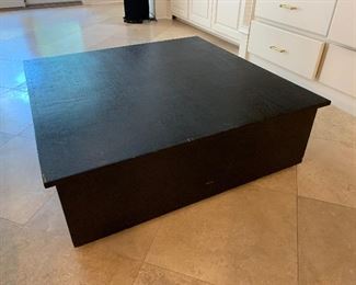 $150 / Custom made wood coffee table with storage drawers. Has a few small dings that could easily be touched up. Measures: 40" square x 13"H