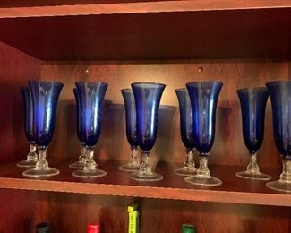 $40 / Cobalt blue glass stemware