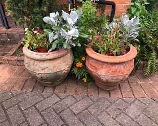 outside garden pots