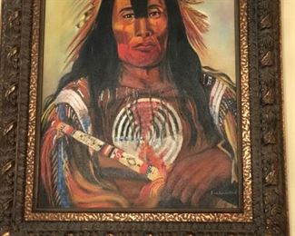 original oil painting Native American $200 signed