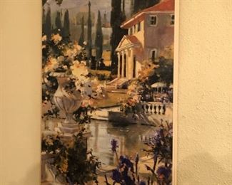 traditional oil painting $100.00 European scene