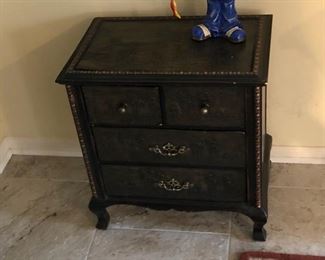 small chest with brass embossed top $100.00