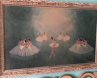 vintage 1970's ballerina painting $200.00