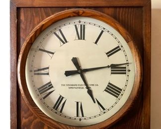 Standard Electric Time Co. Antique Clock