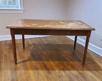 Basic farmhouse table...33" wide x 58" long