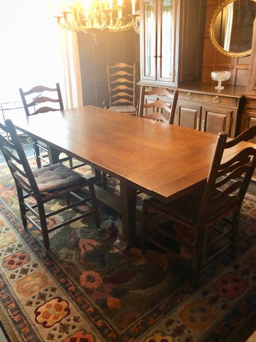 Trestle table & chairs 