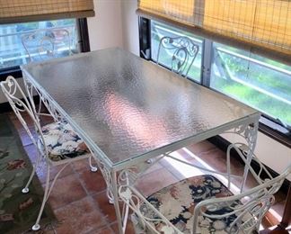 Salterini ? Wrought Iron Patio table & chairs 