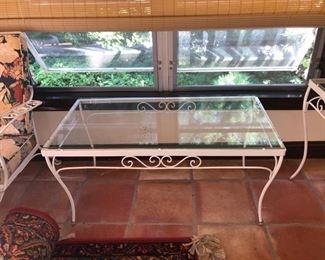 Wrought Iron Patio sofa, chairs, lounge & tables 