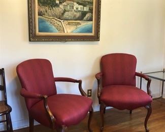 Pair armchairs 