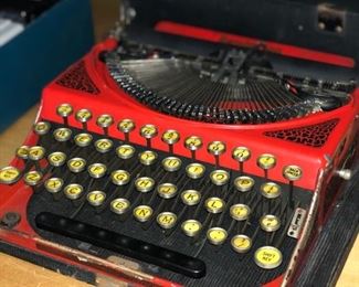 Vintage Remington RED Typewriter 