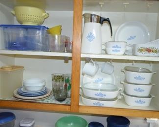 Corning Ware Blue Cornflower coffee pot, pie plates, casserole dishes