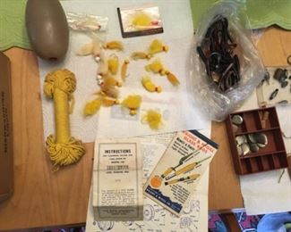 Zebco doll flies, fishing ephemera