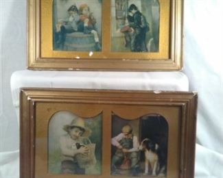 Antique Framed Prints Featuring Boys of Yesteryear