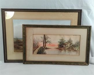 Antique pictures featuring cottages