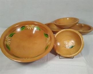 Vintage Munising wood bowls