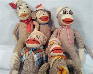 Handmade sock monkeys