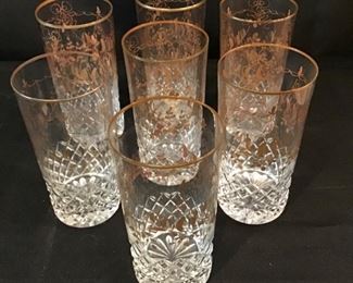 Vintage Crystal Tea Glasses set of 7