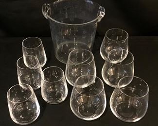 Set of Wine Glasses and Ice Bucket 