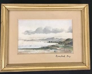 8”x 6” Original Watercolor by Scottish born John Hope MacNiven 1873-1981 “Lombash Bay”