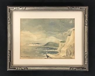 10” x 8”  Original Watercolor by Scottish born John Hope MacNiven 1873-1981 “Beachy Head”