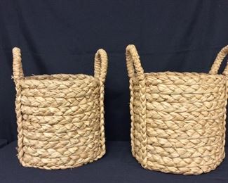 Large Handled Baskets, 14" H (19" H of handles).