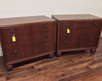 3-Drawer Dressers, 33" W x 28 1/2" H x 19" D. Mount Airy Furniture Company, NC.