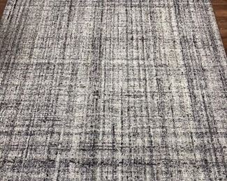 Safavieh Rug, 6' x 9'. Grey Black Abstract, 20% Wool, 40% Viscose, 40% Polyester. Made in India.