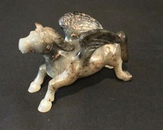 Vintage carved Pegasus Figurine 