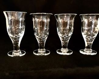 3 sets of 4 Etched (fish) Drinking glasses 