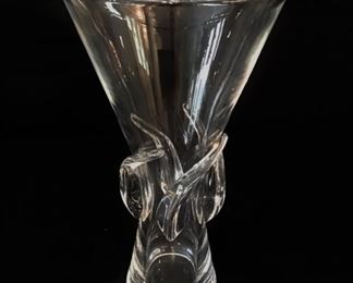 Vintage Steuben Rose Vase, signed George Thompson Design 