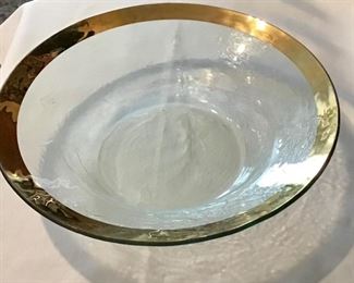 16” Annieglass Roman Antique Style Wok Bowl