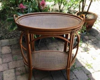 Palm Springs Rattan Garden Classics Tray and Table 