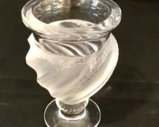 Lalique Emenonville Crystal Vase