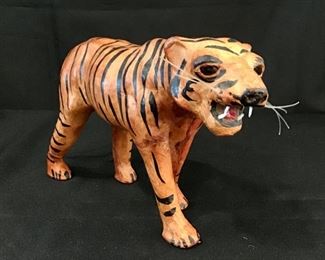 Leather Tiger Figurine 