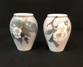Porcelain Royal Copenhagen Vases 