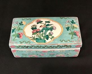 Asian Porcelain Trinket Box 