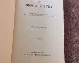 Textbook of Biochemistry, Benjamin Harrow, W. B. Saunders Company, 1943.
