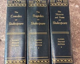 The Comedies of Shakespeare - Volume I, The Tragedies of Shakespeare - Volume II, The Histories and Poems of Shakespeare - Volume III, Players Illustrated Edition, Spencer Press, Inc., 1955.
