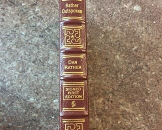 Rather Outspoken: My Life in the News, Dan Rather with Digby Diehl, The Easton Press, Signed First Edition Bound in Genuine Leather with Certificate of Authenticity. Number 240 of 700.